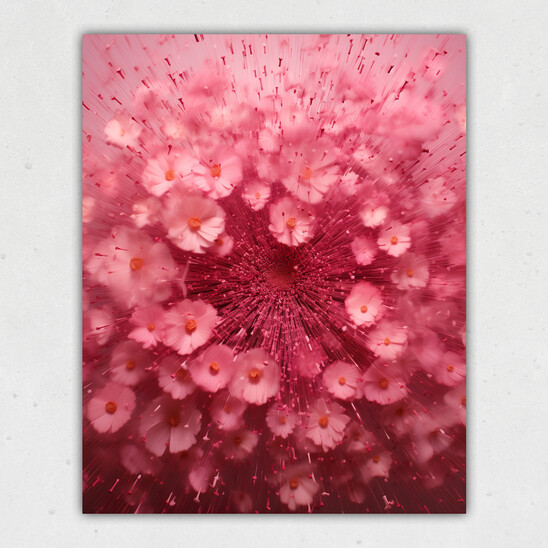 Pink Flowers Kaboom Print