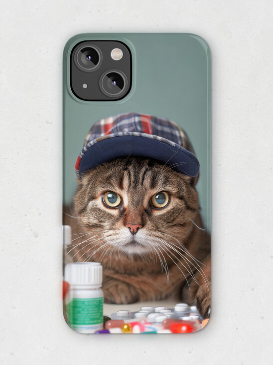 Cats in Hats: Doctor Pill (Justin) iPhone Case