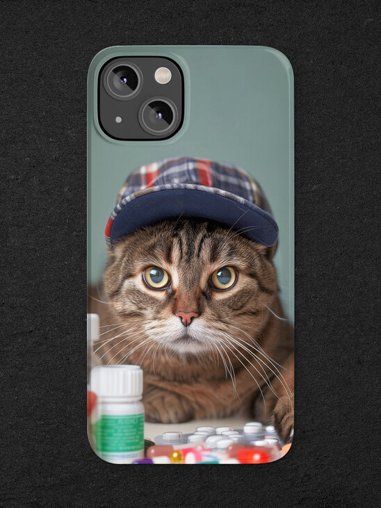 Cats in Hats: Doctor Pill (Justin) iPhone Case