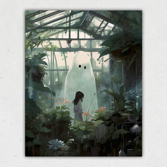 The Case of the Curious Ghost in the Greenhouse Print