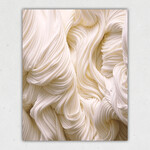 Soft White Fabric Print