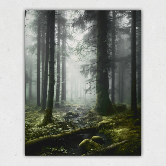 Misty Forest Print