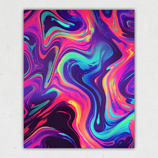 Liquid Rainbow Print