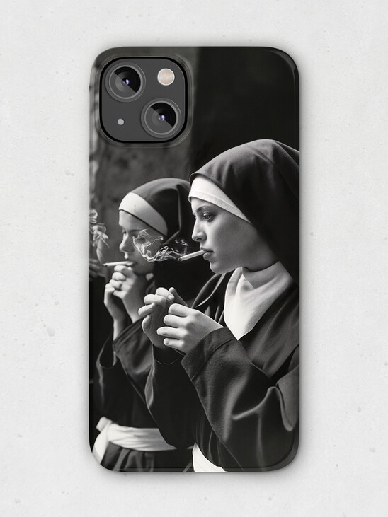 Dirty Habits: Smoking Nuns iPhone Case