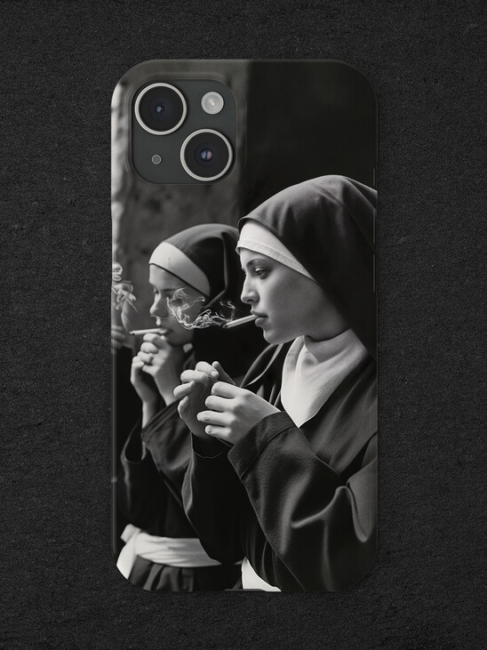 Dirty Habits: Smoking Nuns iPhone Case