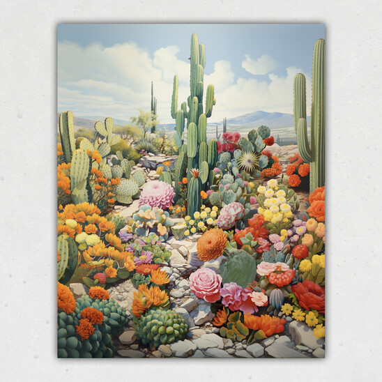 Desert Cactus Garden Print