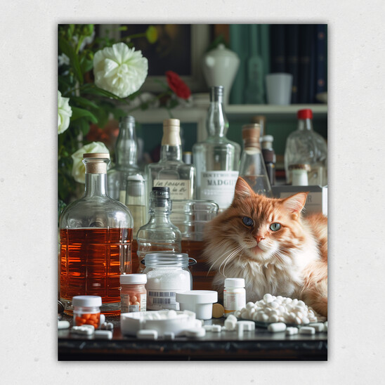 Cats & Pills: Doctor Pill (Garfunkel) Print
