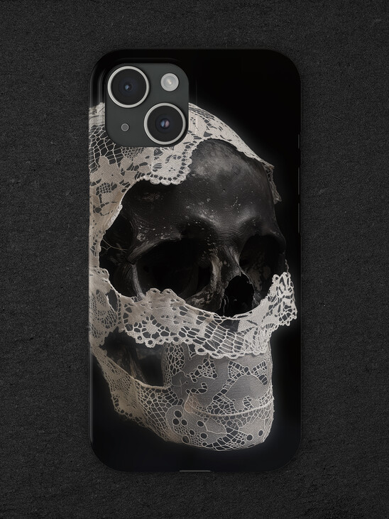 Queen of Lace Skull iPhone Case