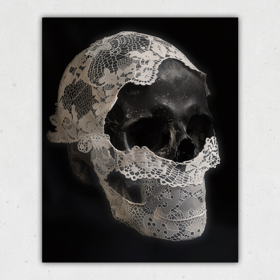 Queen of Lace Skull Print